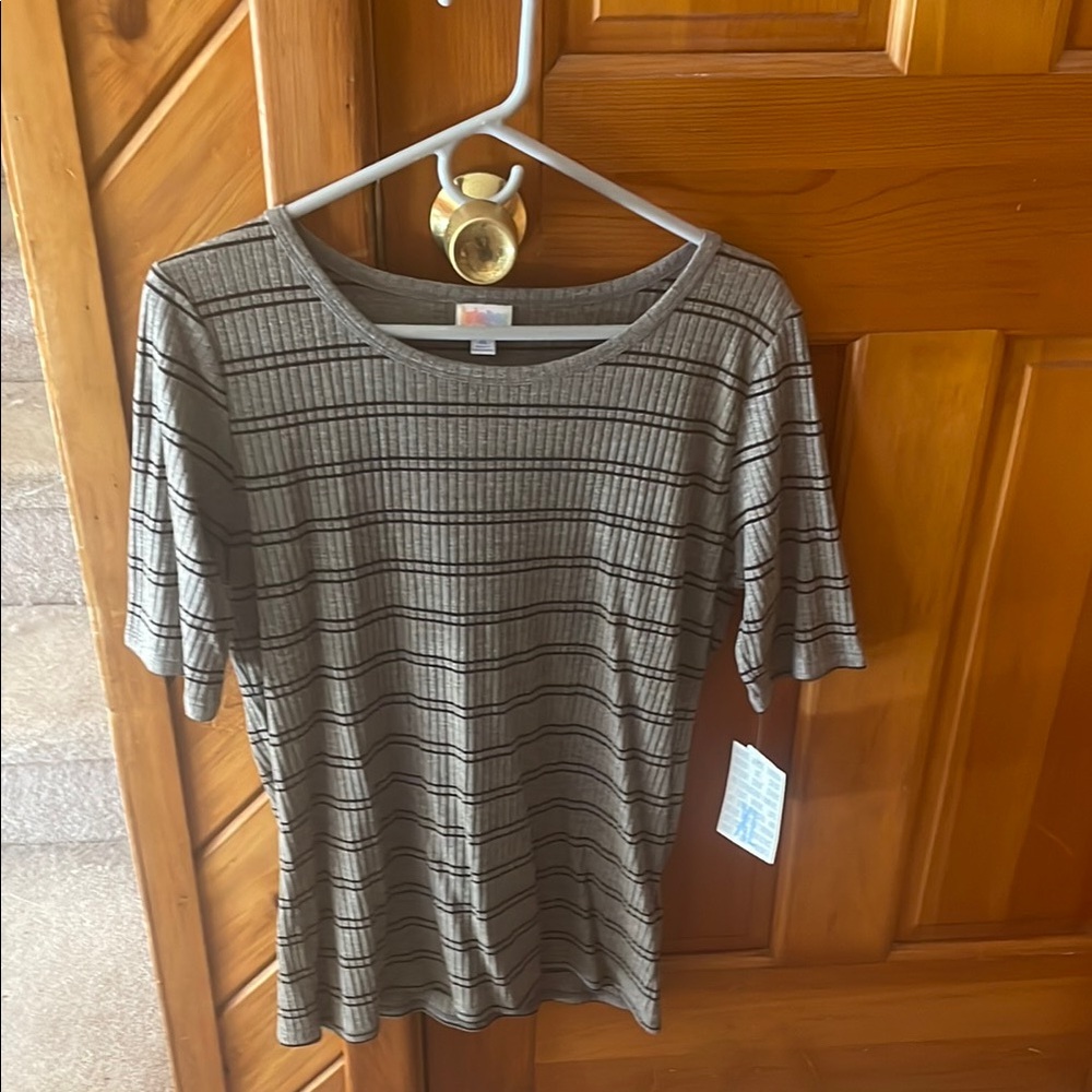 Striped Gray Women's Top